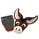 cow head shaped tin box
